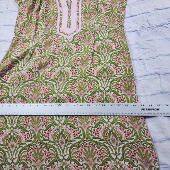 NicoBlu WOMENS SIZE 10 Capri Maxi Tunic Dress Kaftan Shalimar Delicate Ferns - Picture 6 of 13